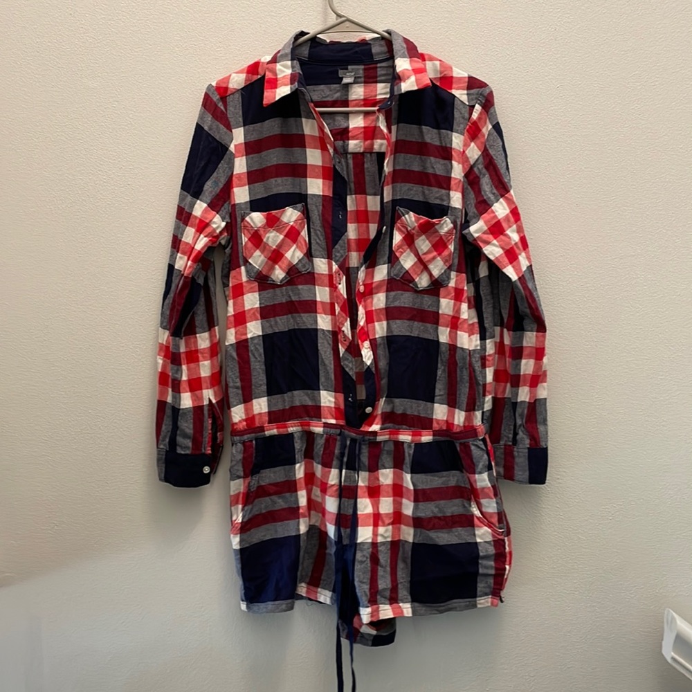 Aerie like new plaid romper - Picture 2 of 7